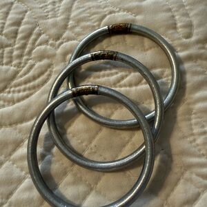 Elegant Silver Bangle Set